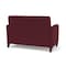 Lesro Siena Lounge Reception 2 Seat Tandem Seating No Center Arm, Walnut, OH Wine Upholstery SN2101 - alternate 2